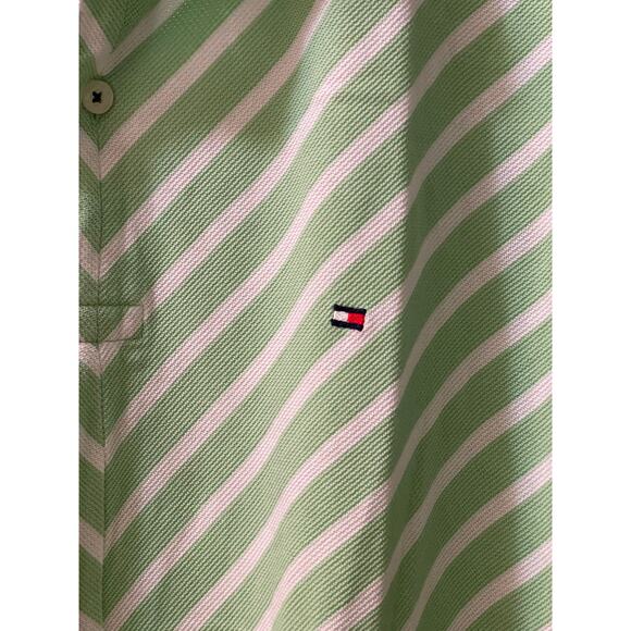 Vintage Men's Tommy Hilfiger Mint Green 100% Cotton Polo Shirt SIZE XL - Picture 3 of 8